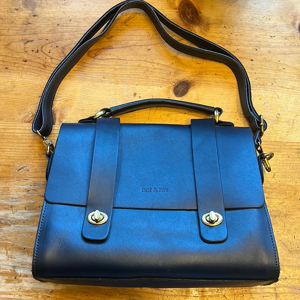 Navy Leather Purse or Backpack